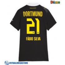 Fotballdrakt Dame Borussia Dortmund Fabio Silva #21 Bortedrakt 2026-27 Kortermet